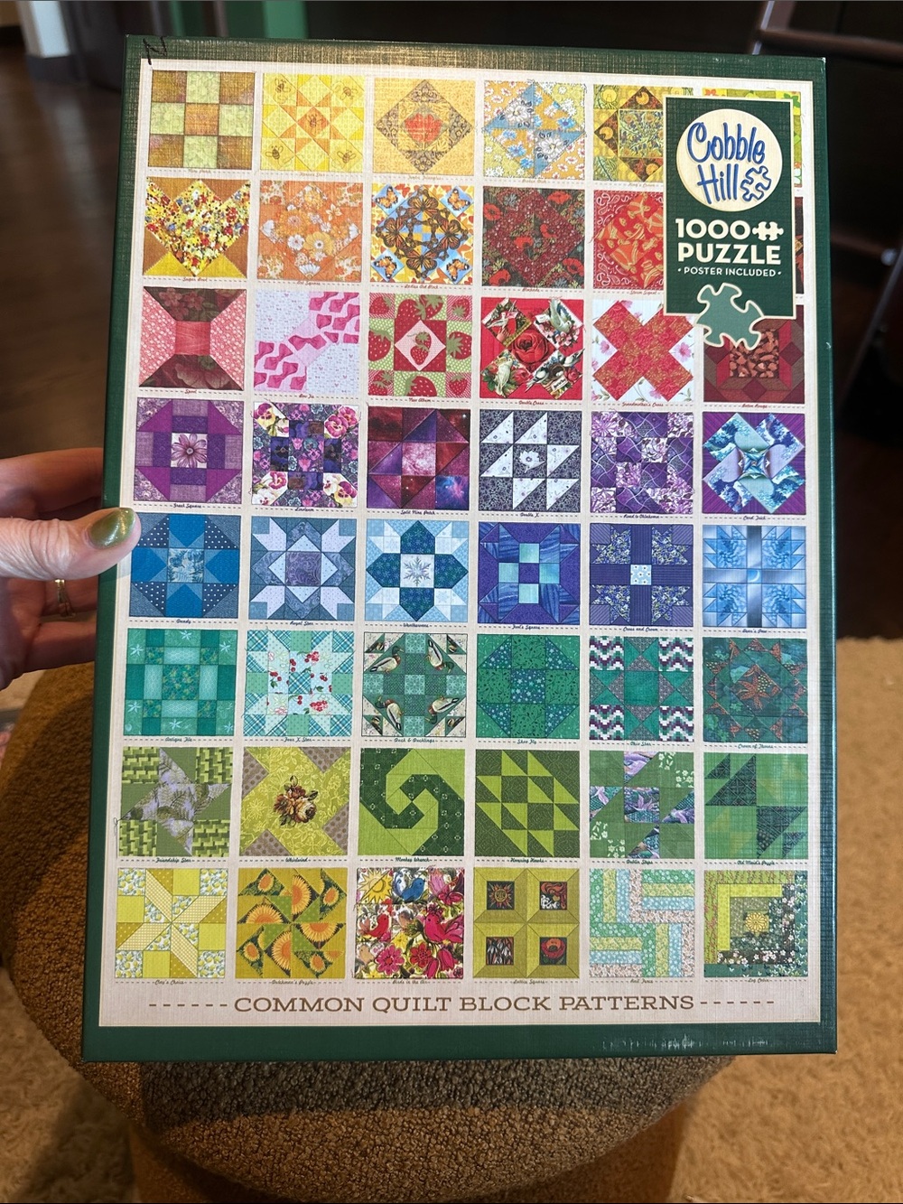 Cobb Hill by New Balance Green Common Quilt Block Patterns 1000+ Piece Puzzle